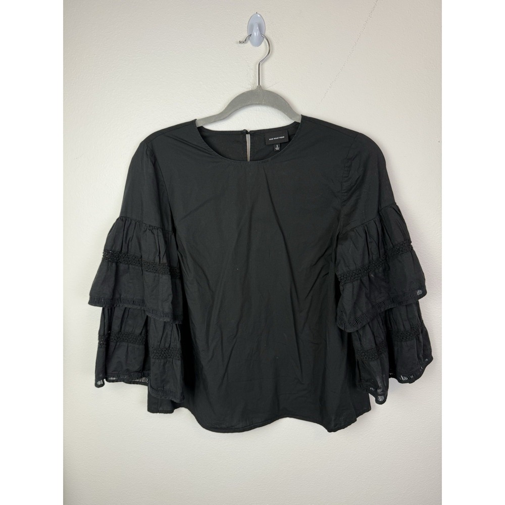 Who What Wear, Black 3/4 Sleeve Blouse, Size Small